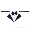 Conjunto de bandana de cuello de mascota de traje de boda de lujo ecológico